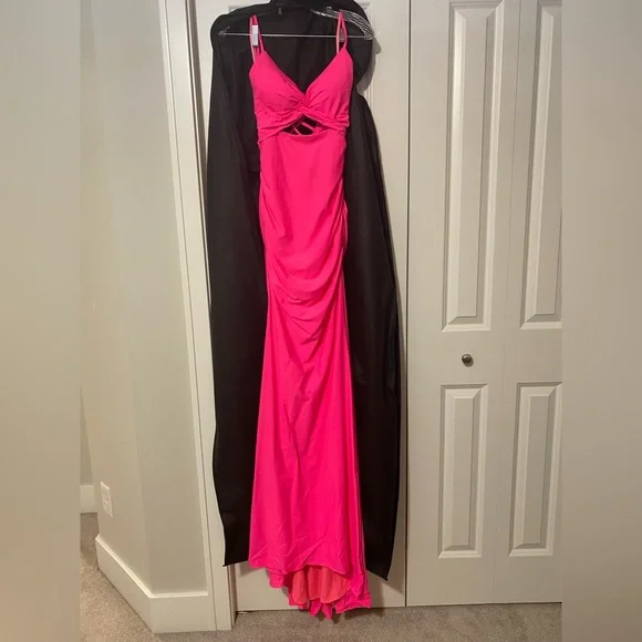 La Femme | Dresses | Neon Pink Prom Dress From La Femme | Poshmark